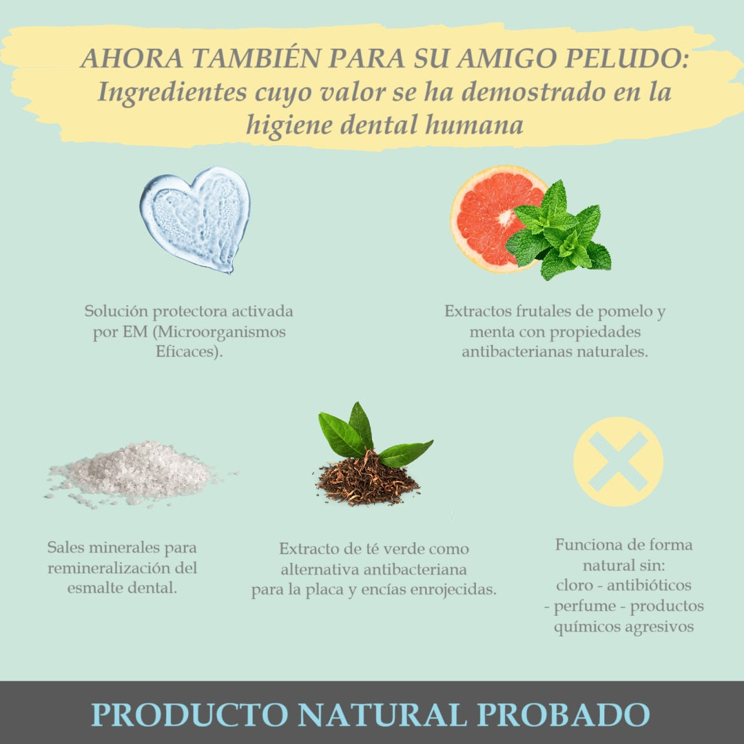 Spray dental 100% natural para perros y gatos