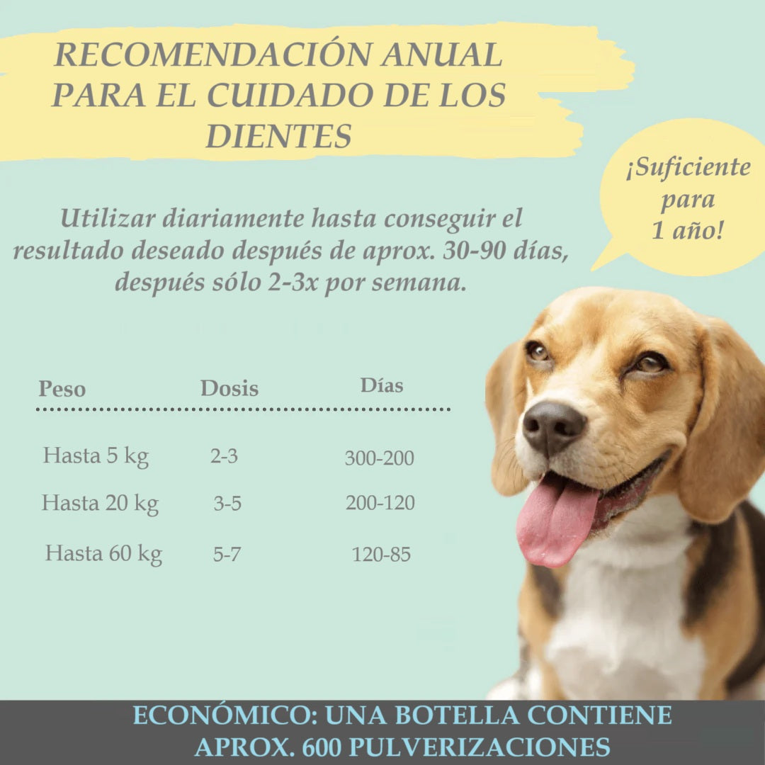 Spray dental 100% natural para perros y gatos