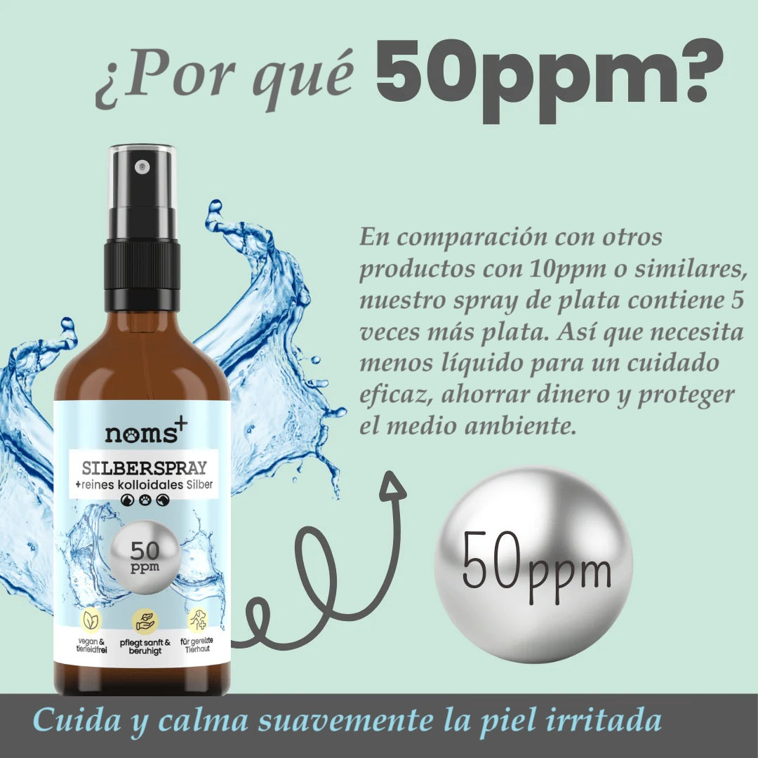 Spray de plata coloidal para la piel de perros y gatos