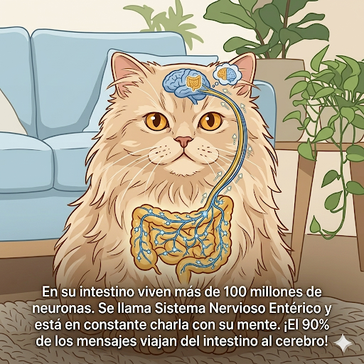 ¿Tu gato está estresado? La clave podría estar en su "segundo cerebro"