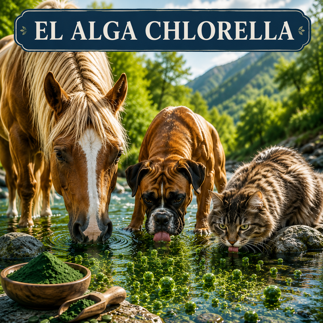 Chlorella para Mascotas y Caballos: El Superalimento Verde que Transforma su Salud