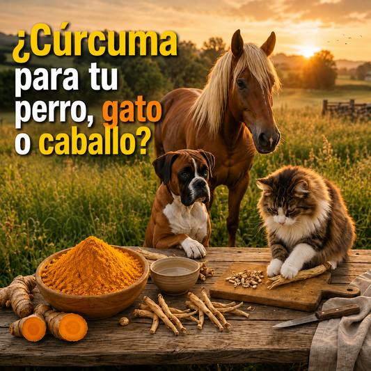 Los beneficios de la cúrcuma en caballos, perros y gatos