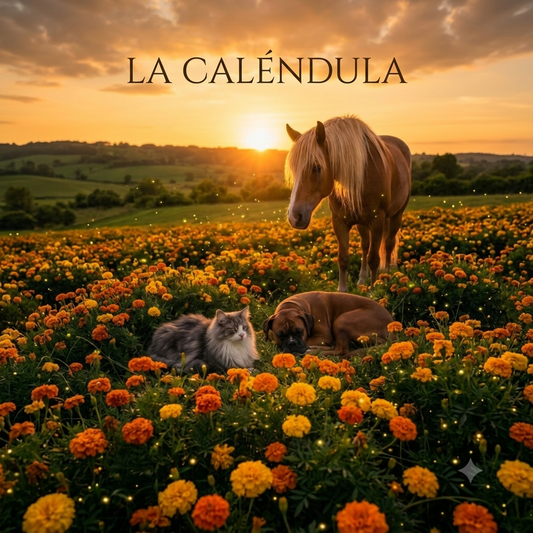 El Poder Dorado de la Caléndula: Beneficios, Usos y Dosis para Caballos, Perros y Gatos