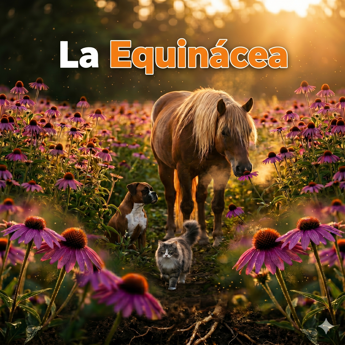 Guía Completa de la Equinácea en Veterinaria: Beneficios, Dosificación Científica y Usos Clínicos en Caballos, Perros y Gatos