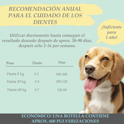 Spray dental 100% natural para perros y gatos
